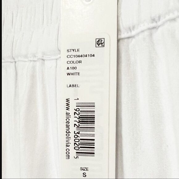 Alice + Olivia Neta Cargo Trouser in White - Picture 10 of 11